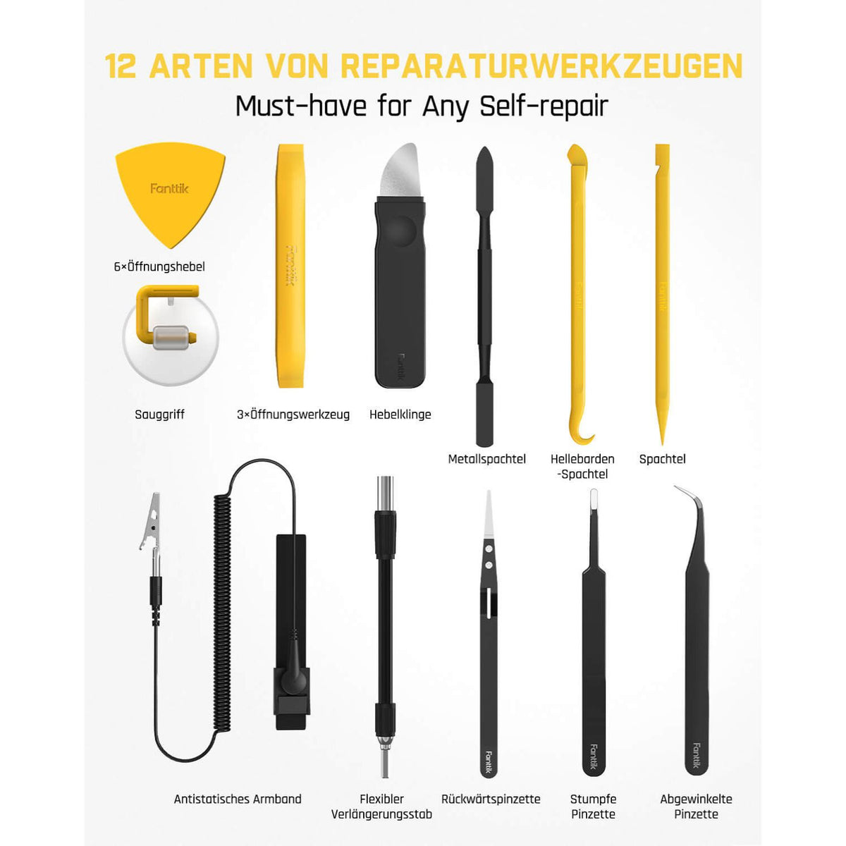 Fanttik E1 NEX Workstation Präzisions-Schraubendreher-Set, 64 magnetische Bits, 12 Arten von Fixierwerkzeugen, 2 Drehmoment, max. 3 N.m, Reparaturwerkzeug für Telefon, Laptop, Kameras, Uhren