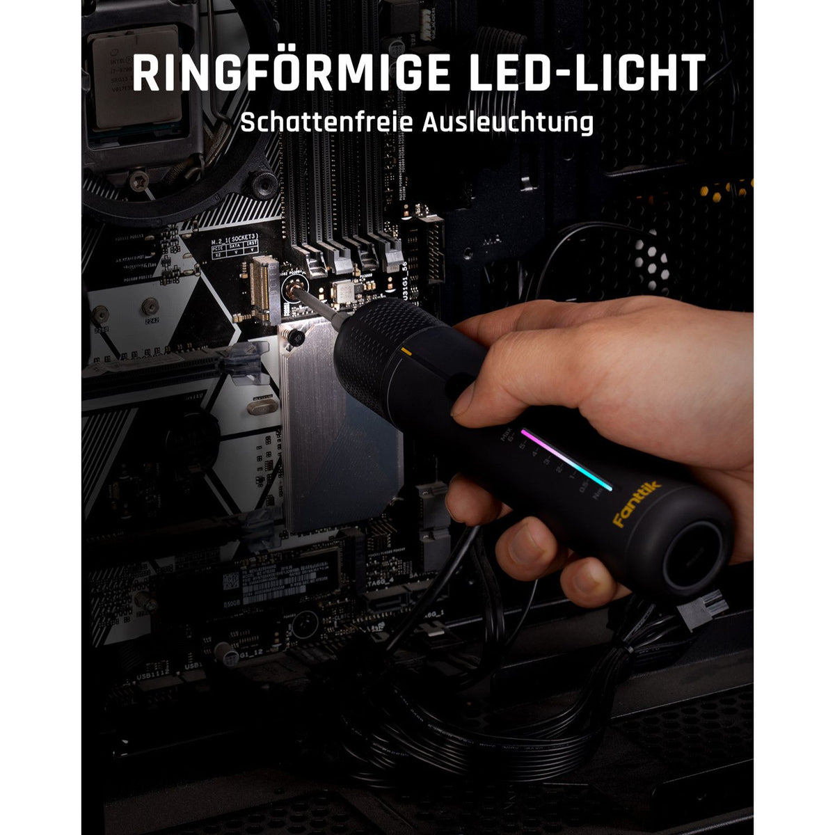 Fanttik S2 Pro Max Elektroschrauber Akkuschrauber Set, 7 Drehmomenteinstellungen, 0,5 bis 6 Nm, 16 magnetische Bits, 1/4 Zoll Sechskantschaft, mit 90°-Winkeladapter, für Möbel, Haushaltsreparaturen
