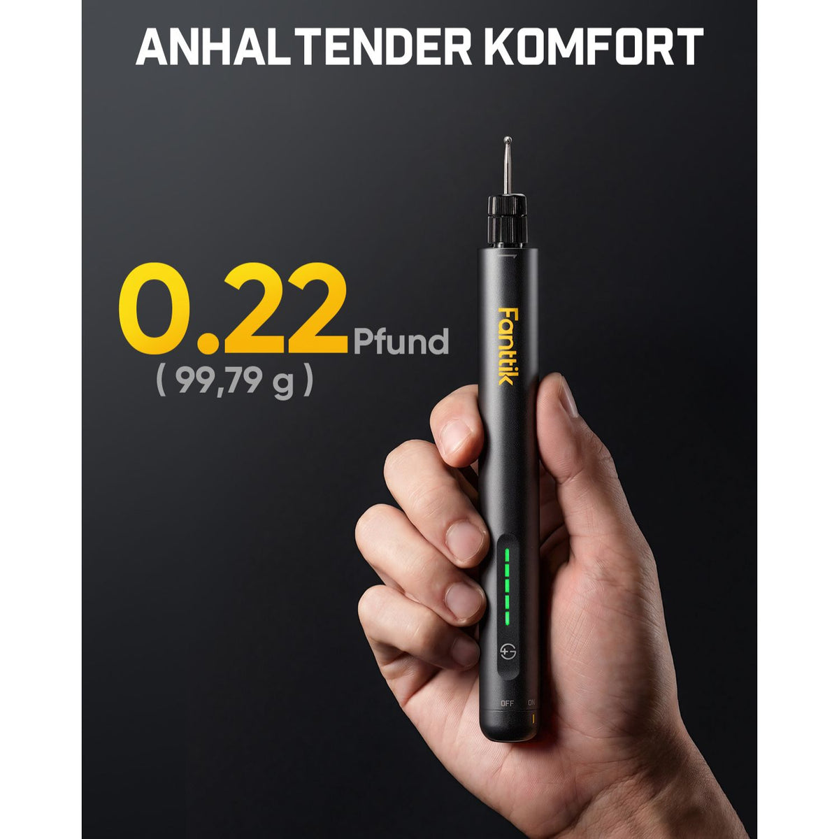 Fanttik F2 Master Kit Mini Akku-Rotationswerkzeug, Gravierstift, 35 Zubehörteile für 3D-gedruckte Veredelung, Schleifen, Polieren, Bohren, Schnitzen, Präzision DIY im