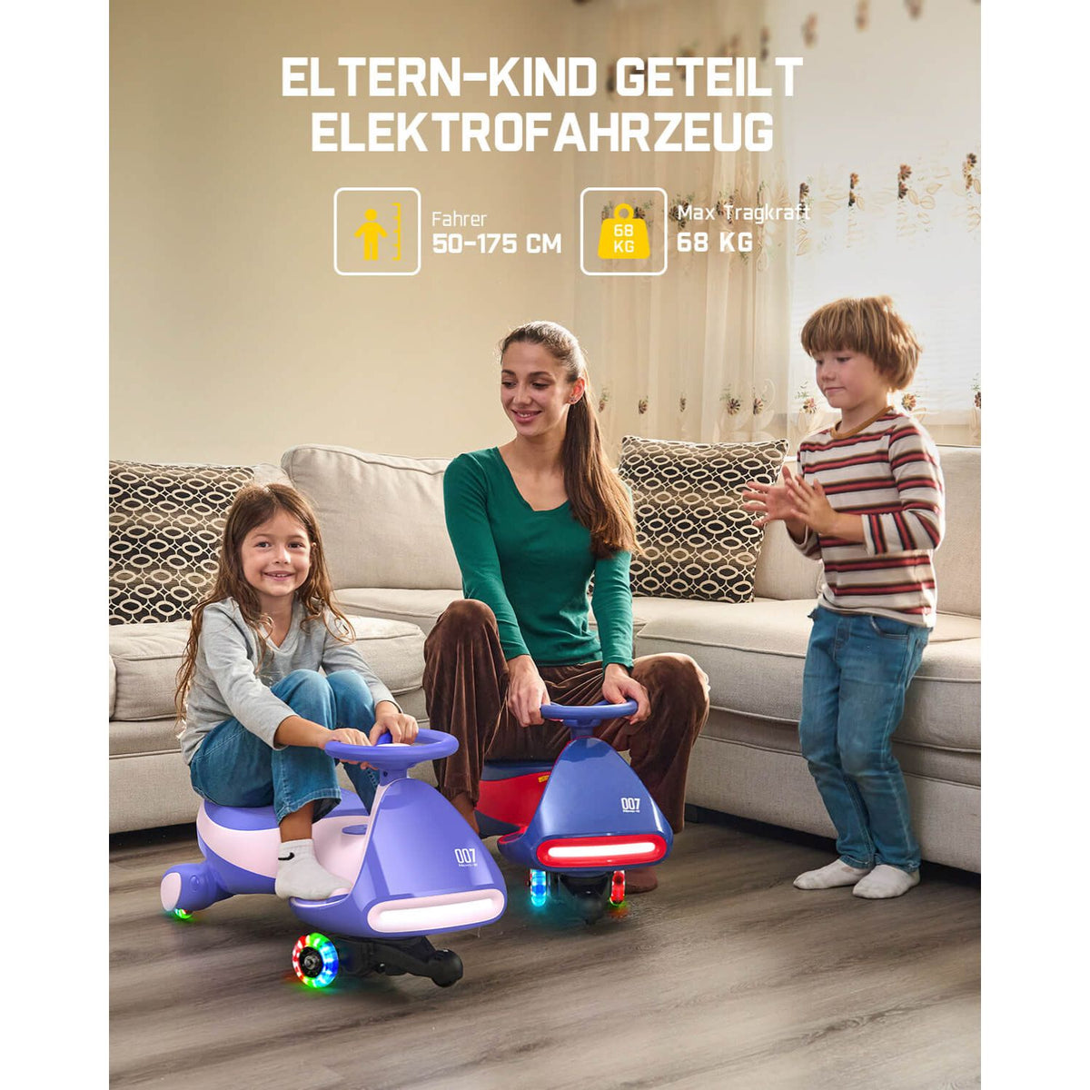 FanttikRide 12V N7 Pro Kinder Elektroauto, Elektrisches Rutschauto mit Pedal, Typ C aufladbar Batterie Kinder Auto, 2 Geschwindigkeit Kippschutz Leuchtende Räder, Bluetooth, für Kind ab 3 Jahren, Rosa