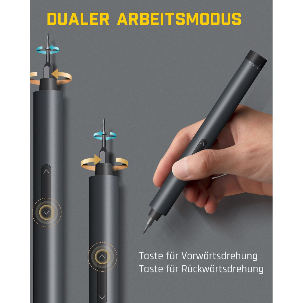 Fanttik E1 Pro Elektrisches Schraubendreher 50 in 1 Magnetische Präzisions-Schraubendreher Kit, 2 Gänge Drehmoment, 5/32 Zoll Sechskant, Geeignet für Reparatur für iPhone,Laptop, Brillen, Uhren
