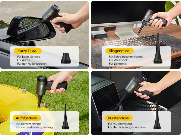 Fanttik B10 Pro Elektrische Staubgebläse, 110.000 U/min bürstenloser Motor, Luftreiniger, 3-Gang einstellbare Mini-Gebläse mit Ein-Knopf-Booster, Air Duster für PC, Tastatur, Elektronik und Werkbank