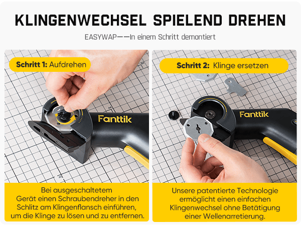 Fanttik C10 Pro BowGuide Elektrischer Kartonschneider, Kalbellose Schere mit LED Anzeige, 2-Geschwindigkeiten, Wiederaufladbarer Rotationsschneider mit Klingen für Stoff, Teppich, Leder, Karton
