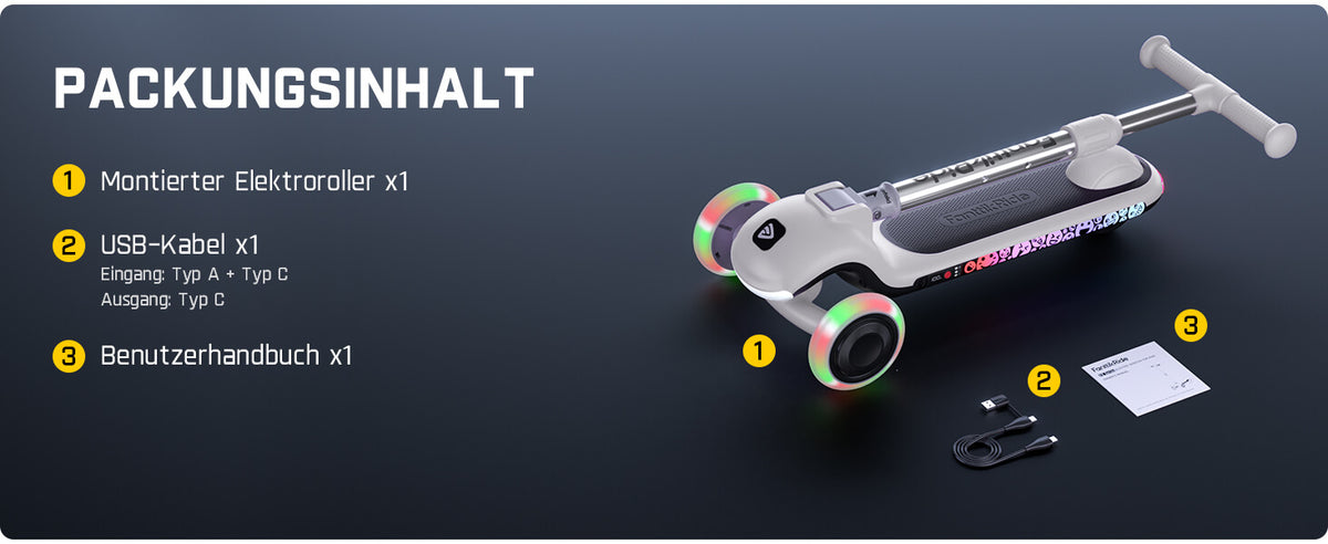 FanttikRide K9 Pro Elektroroller für Kinder 3-6 Jahren, Höhenverstellbar für Fahrer von 1,0-1,4 m, 40 kg, bis 40 Min Fahrzeit, 6 km Reichweite, KI & 2 Maximalgeschwindigkeiten 6/10 km/h