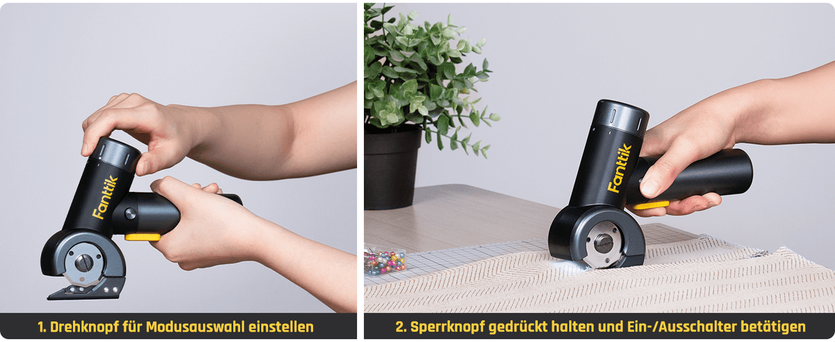 Fanttik C8 Nano Elektrische Schere, Kartonschneider Elektrisch mit Bildschirm, LED-Licht, 3 Geschwindigkeitsstufen, Wiederaufladbarer Akku, Geeignet für Stoffe, Teppiche, Leder, Kartons - Schwarz