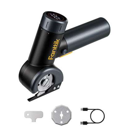 Fanttik C8 Nano Cordless Electric Scissors - Gray, and Blade, USB Data Cable