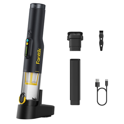 Fanttik Slim V10 Lite Kabelloser Handstaubsauger, 0,45 kg Leichtbau mit All-in-One-Station, 12000 Pa Saugkraft & Smart-LED-Display, tragbarer Mini-Staubsauger für Küche, Haushalt und Auto