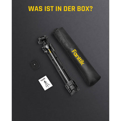 Fanttik DT1 Professional Baustativ für Kreuzlinienlaser, Nivelliergeräte und Kameras mit 3-Wege-Panoramakopf, Schnellwechselplatte mit 1/4"-20 Gewinde und Wasserwaage