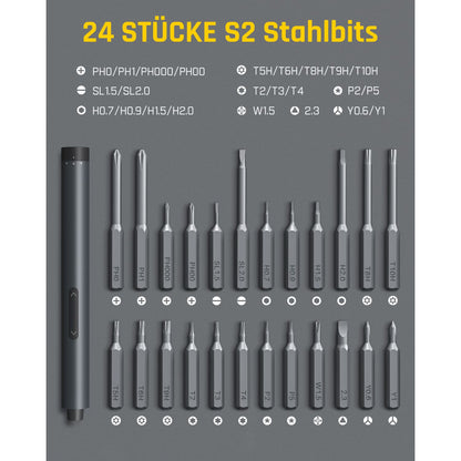 Fanttik E1 Pro Elektrisches Schraubendreher 50 in 1 Magnetische Präzisions-Schraubendreher Kit, 2 Gänge Drehmoment, 5/32 Zoll Sechskant, Geeignet für Reparatur für iPhone,Laptop, Brillen, Uhren
