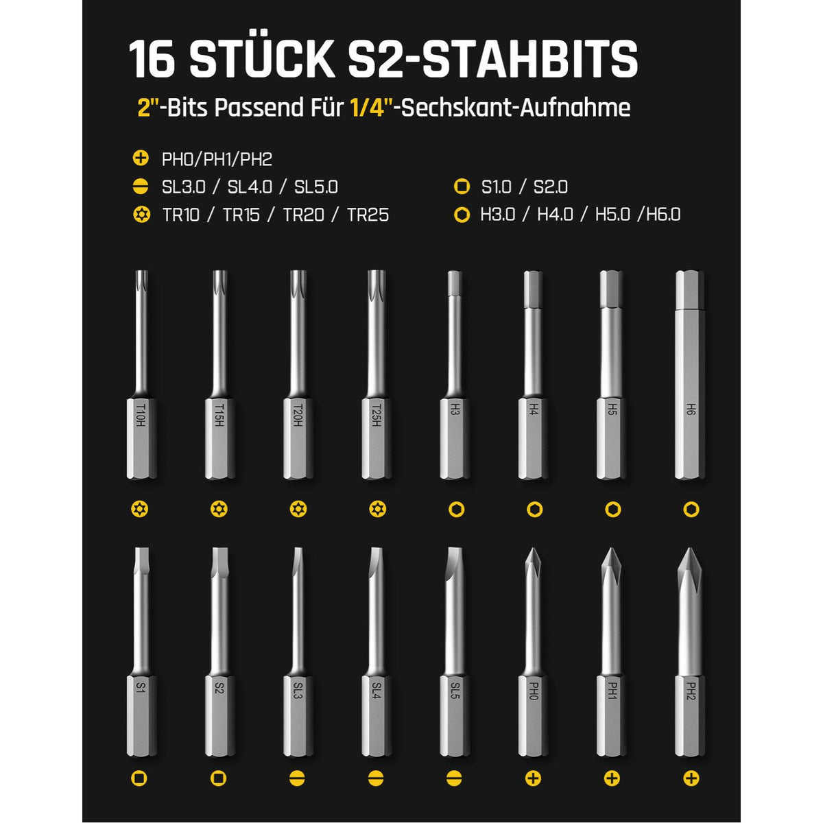 Fanttik S1 Pro 3.7V Magnetische Electric Screwdriver, Leistungsstarkes-Schraubendreher-Set mit 16 Bits, Einstellbare 3 Drehmomente bis zu 6 Nm, 2000-mAh-Akku, Geeignet für die Möbel/Computerreparatur