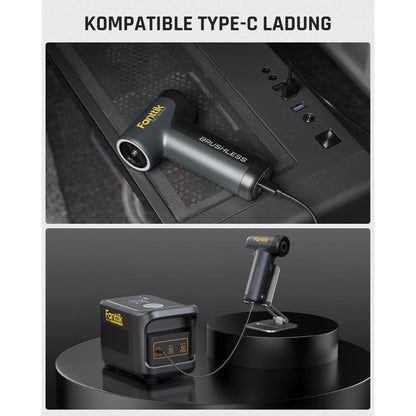 Fanttik B8 Ace Elektrische Staubgebläse Druckluftspray, 110000 U/min, Druckluft Compressed Air Duster mit 2600mAh Akku, Reinigungsbürste, LED-Licht, Staubgebläse für Tastatur, PC-Gehäuse, Schrank