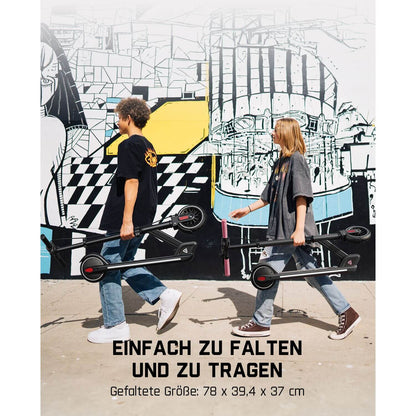 FanttikRide T9 Apex Elektroroller für Kinder ab 13 Jahren, Bunte LED-Lichter mit Bluetooth-Musiklautsprecher, 12/16/20 KMH Digitalanzeige, Höhenverstellbar, Faltbarer E-Scooter für Teenager