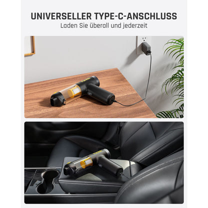 Fanttik Slim V10 Mix Kabelloser Auto-Staubsauger, 4-in-1 Handstaubgebläse, Smart-LED-Farbdisplay, 16 kPa Starke Saugleistung, tragbarer Mini-Staubsauger für Auto, Büro & Tastaturen
