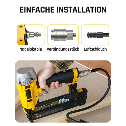 Fanttik X8 APEX Luftpumpe und Anschluss für Nagelpistole, 1/4 Zoll Innengewinde, Druckluftkupplung mit VG8-Gewinde, 20,7 BAR/300 PSI maximaler Druck, 450°C Hitzebeständiger Schnellkupplung-Druckluft