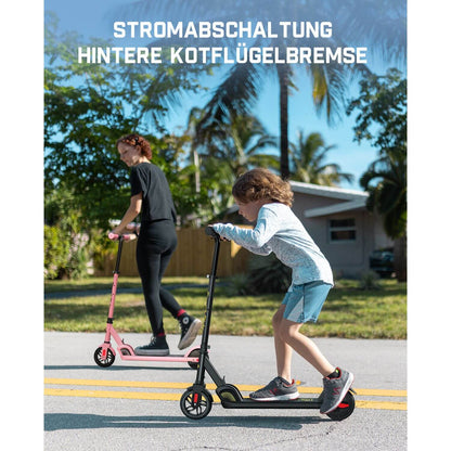 FanttikRide C9 Elektroroller für Kinder ab 8 Jahren, 10/16 km/h, 5 Meilen Reichweite, LED-Anzeige, höhenverstellbar, faltbar, Gummiräder, leicht, Geschenke für Jungen und Mädchen bis 132 Pfund