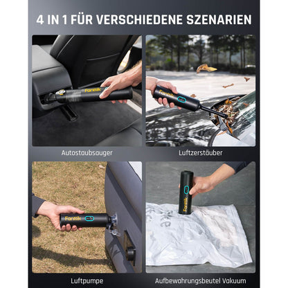 Fanttik Slim V8 Apex Akku-Autostaubsauger mit hoher Leistung, 19000 Pa/45 AW, RobustClean™-Handstaubsauger 4-in-1-Mini-Luftgebläsepumpe, Tragbarer Staubsauger für Auto und Zuhause