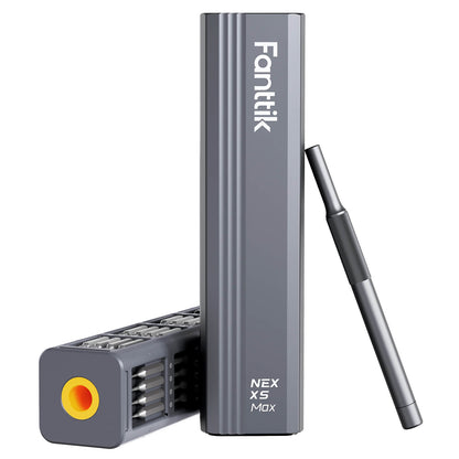 Fanttik X5 Max Feinmechaniker Schraubendreher Set, 50-in-1 magnetische Bits, kleiner Schraubendrehersatz, Magnetgehäuse, 5/32-Zoll-Sechskant, Reparaturwerkzeug für Telefon, Kamera, Laptop, Uhr