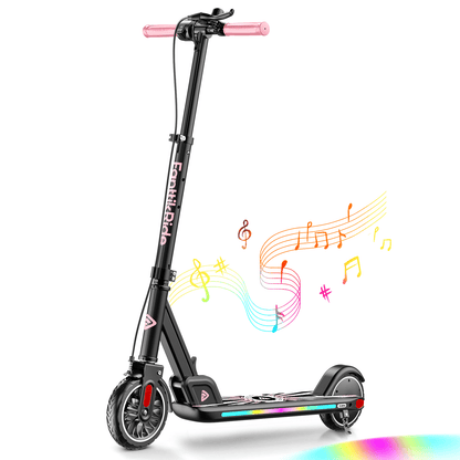 FanttikRide T9 Apex Elektroroller für Kinder ab 13 Jahren, Bunte LED-Lichter mit Bluetooth-Musiklautsprecher, 12/16/20 KMH Digitalanzeige, Höhenverstellbar, Faltbarer E-Scooter für Teenager