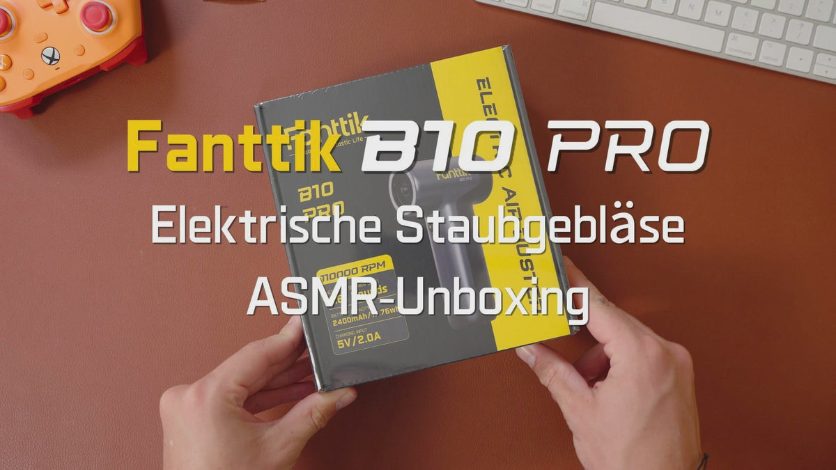 Video laden: Fanttik B10 Pro Elektrische Staubgebläse, 110.000 U/min bürstenloser Motor, Luftreiniger, 3-Gang einstellbare Mini-Gebläse mit Ein-Knopf-Booster, Air Duster für PC, Tastatur, Elektronik und Werkbank